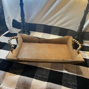 Wooden Serving Tray with Handles